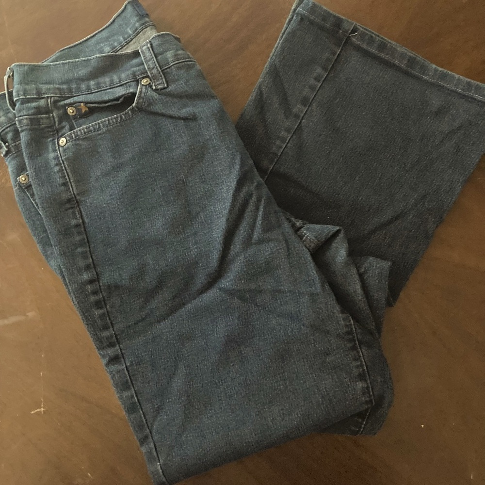 Ladies Size 8 Average Jean Star Dark Denim Jeans